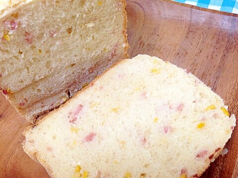 Hbで ハム コーンの食パン レシピ 作り方 By Thank You Good Bye 楽天レシピ